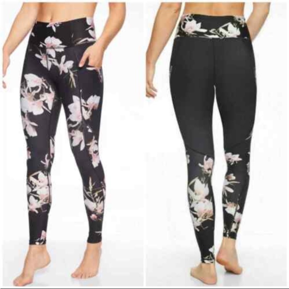 Athleta Floral Salutation 7/8 leggings